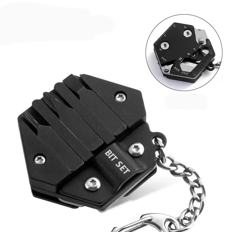 מפתח כיס רב-תכליתי עם פותחן מטבעות - תמונה 5