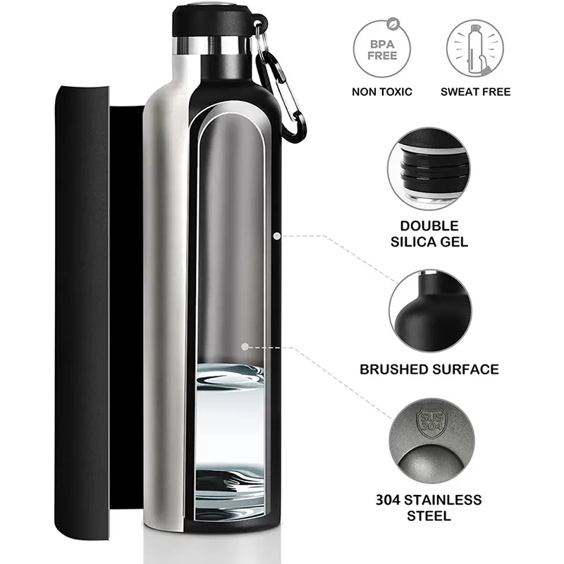 FEIJIAN Stainless Steel Thermos Bottle 1000ml Sports Flask Vacuum Insulated Water Bottle Leak Proof BPA Free - תמונה 2