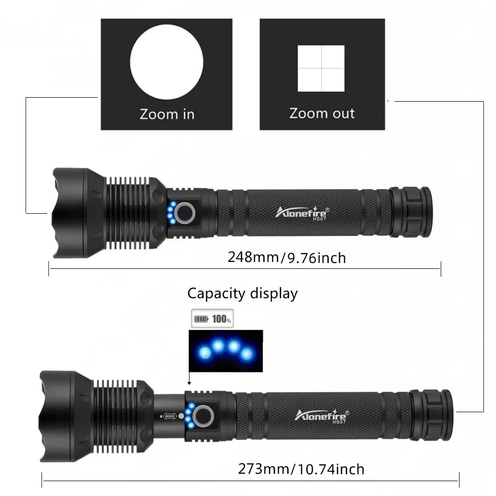 פנס LED 4000 לומן נטען USB - תמונה 2