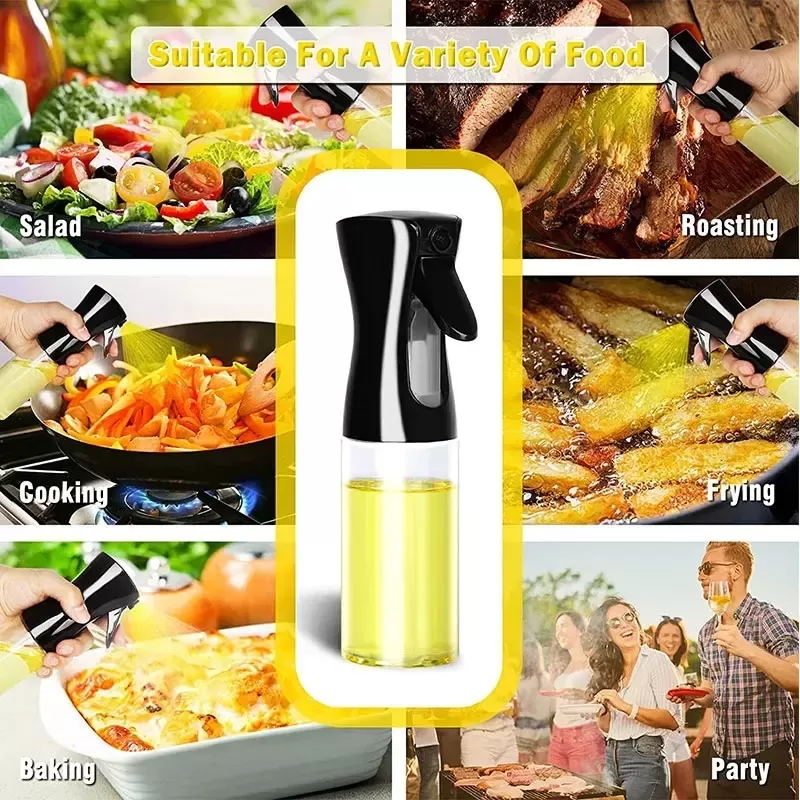 Oil Spray Bottle for Kitchen Olives 2in1 Oil Sprayer Dispenser 200/300/500ml Home Kitchen Camping Kitchen Cooking Utensils - תמונה 5