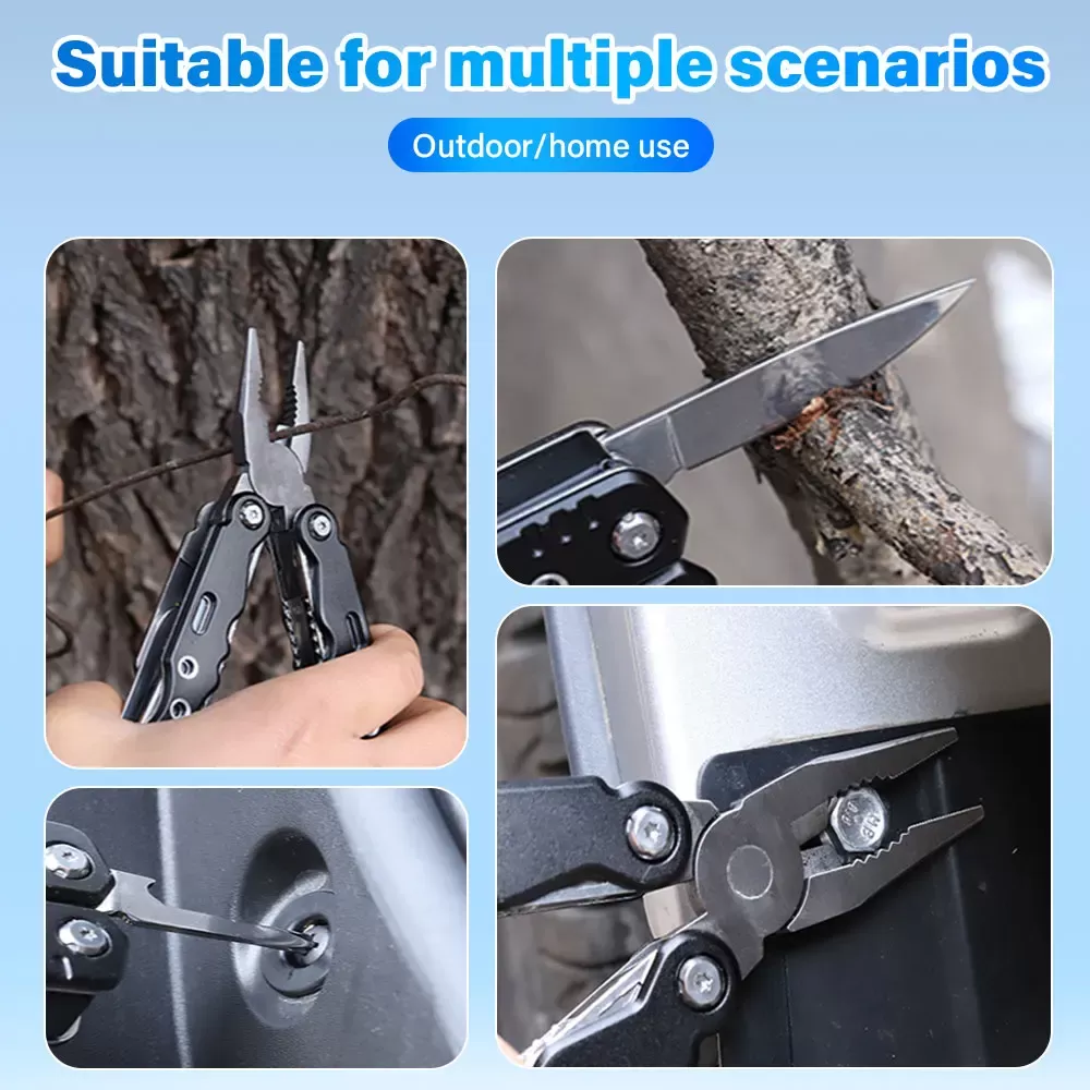New Folding Multi-tool Pocket Knife Pliers Mini Portable Fold Outdoor Hunting Survival Rescue Tactical Multipurpose Repair Tool - תמונה 4