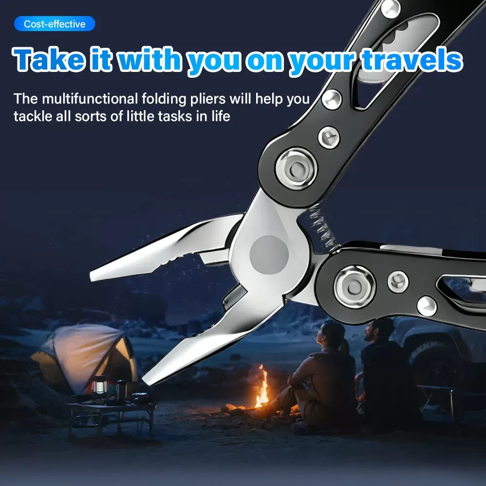 New Folding Multi-tool Pocket Knife Pliers Mini Portable Fold Outdoor Hunting Survival Rescue Tactical Multipurpose Repair Tool - תמונה 5