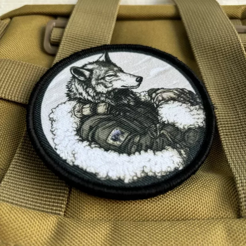 Wolf in Sheep's Clothing Warrior Tactical Patch Military Wolf Morale Badge Armband Printed Hook&Loop Patches Backpack Stickers - תמונה 5