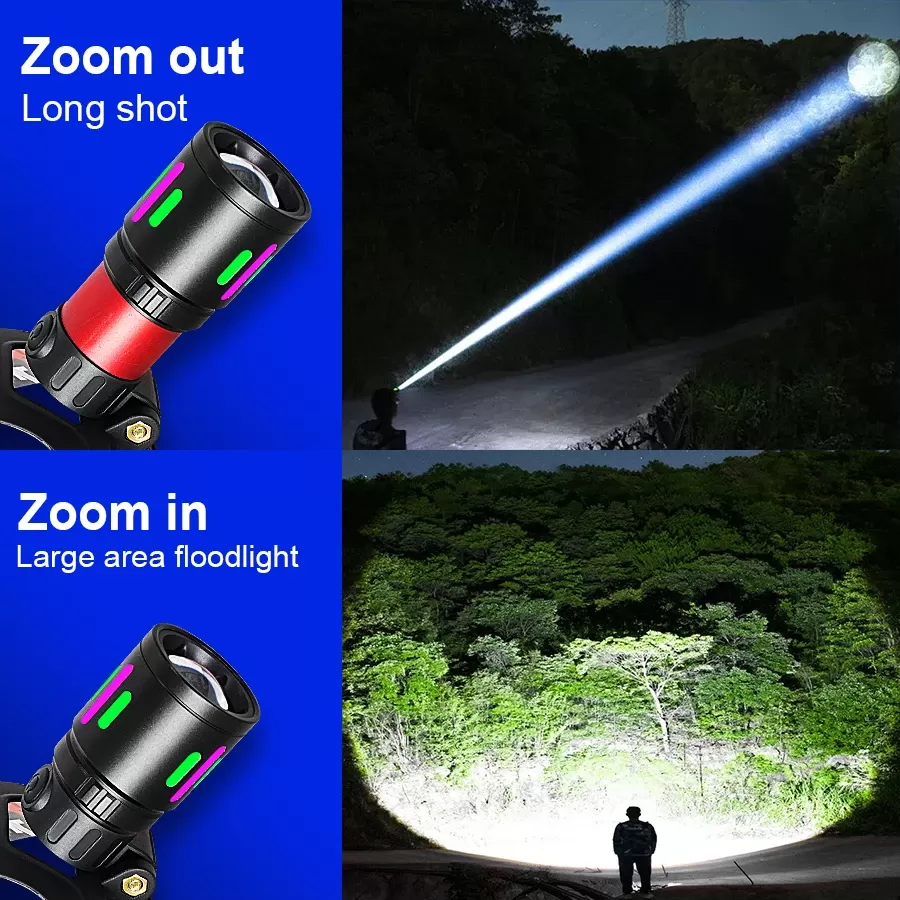 פנס ראש LED נטען 1000000LM - עוצמה ואיכות - תמונה 3