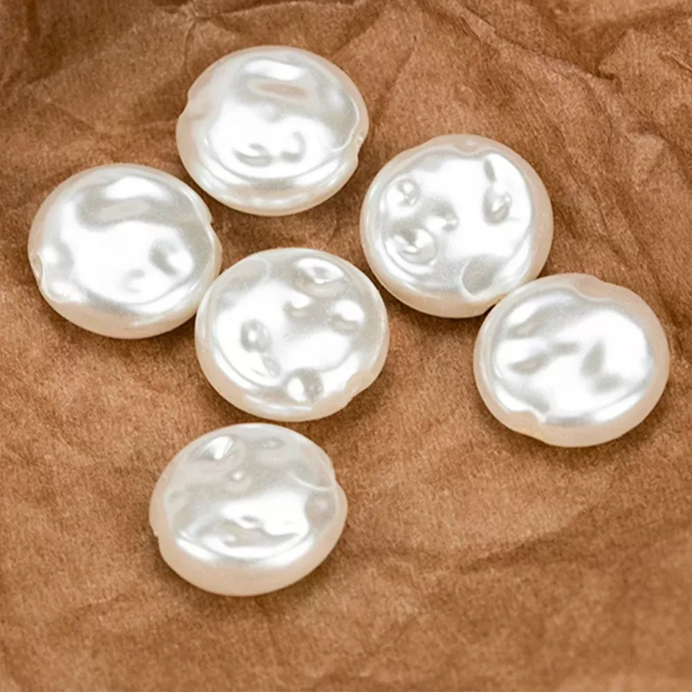 8 10 12MM 100Pcs 70Pcs ABS Shell Flat Pearl Sheet Shape Loose Spacer Faux Beaded for Jewelry Making DIY Beadwork Accessories - תמונה 5