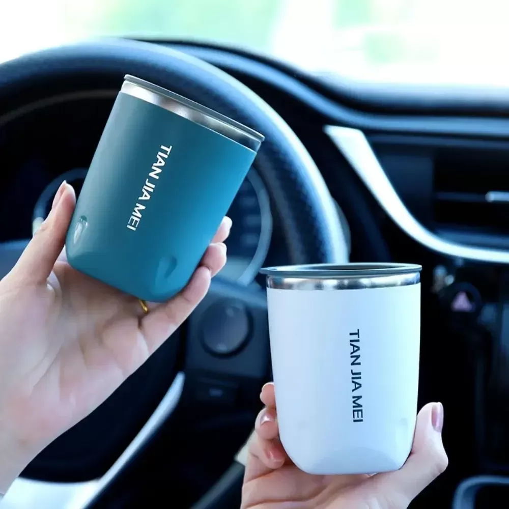 Drinkware 300ML Thermal Coffee Mug with Lid 304 Stainless Steel Vacuum Flask Leak-Proof Double Layer Insulated Tumbler Gift - תמונה 2