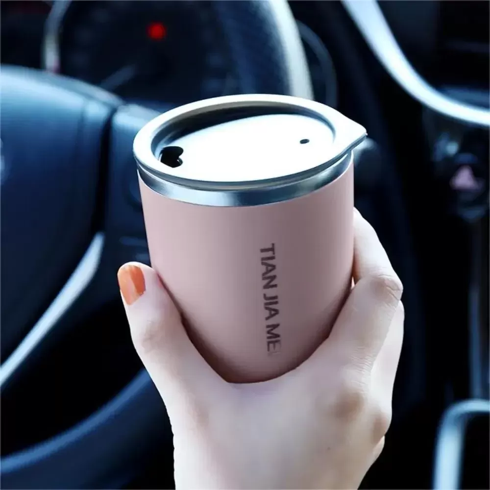 Drinkware 300ML Thermal Coffee Mug with Lid 304 Stainless Steel Vacuum Flask Leak-Proof Double Layer Insulated Tumbler Gift - תמונה 3