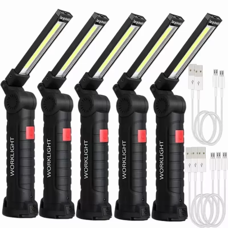 פנס LED נייד עם טעינה USB ואור חזק