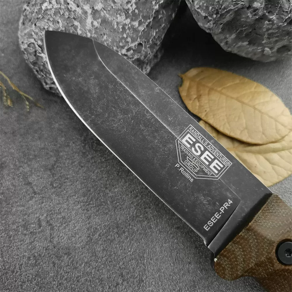 ESEE PR4 Durable Fixed Blade Survival Knife with Sheath Perfect for Bushcraft Outdoor and EDC Activities - תמונה 4