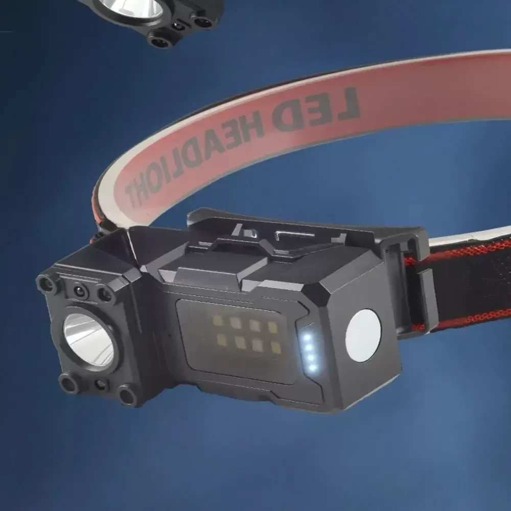 פנס ראש LED נטען עם 6 מצבי תאורה - תמונה 2