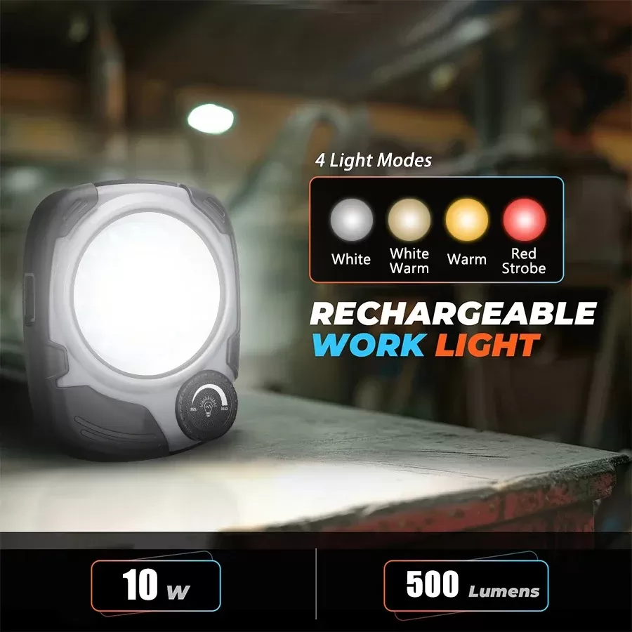 פנס קמפינג נטען LED/COB 500LM - תמונה 2