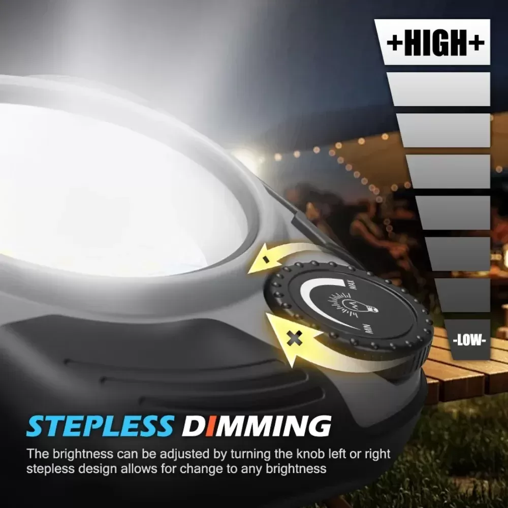 פנס קמפינג נטען LED/COB 500LM - תמונה 5