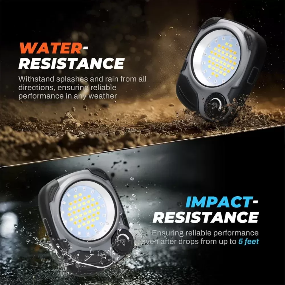 פנס קמפינג נטען LED/COB 500LM - תמונה 6