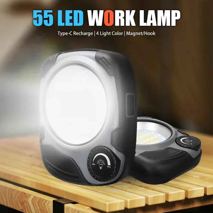 פנס קמפינג נטען LED/COB 500LM עם דימור הדרגתי