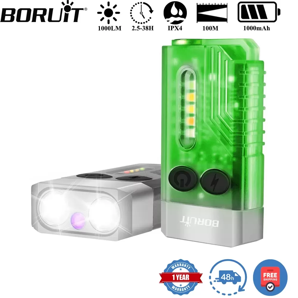 פנס UV קומפקטי BORUiT V10 עם טעינה מסוג Type-C