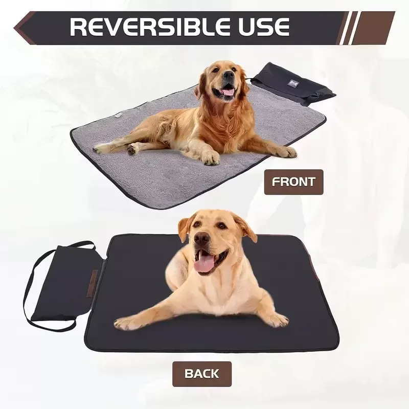 100x70cm Foldable Outdoor Pet Mat with Storage Bag Waterproof Dirt Resistant for Dogs Cats Indoor Outdoor Camping Travel Use - תמונה 2