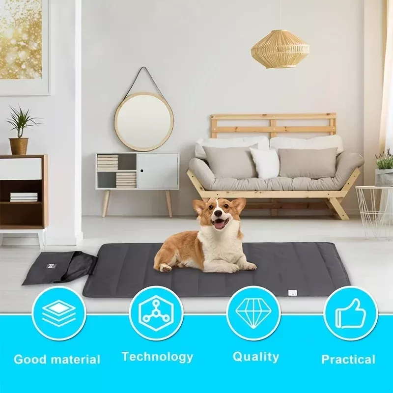 100x70cm Foldable Outdoor Pet Mat with Storage Bag Waterproof Dirt Resistant for Dogs Cats Indoor Outdoor Camping Travel Use - תמונה 3