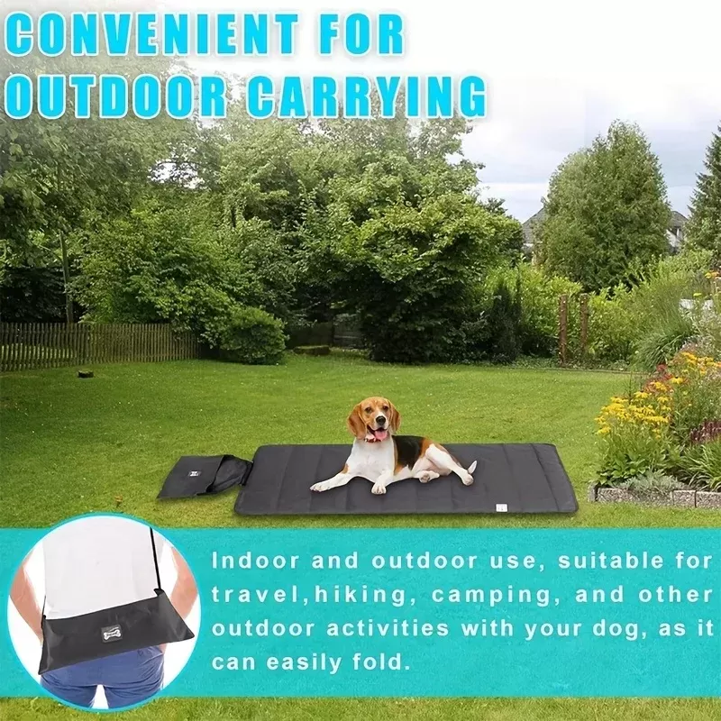 100x70cm Foldable Outdoor Pet Mat with Storage Bag Waterproof Dirt Resistant for Dogs Cats Indoor Outdoor Camping Travel Use - תמונה 4