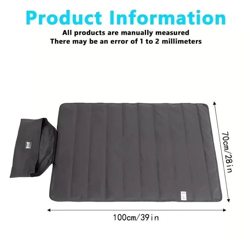 100x70cm Foldable Outdoor Pet Mat with Storage Bag Waterproof Dirt Resistant for Dogs Cats Indoor Outdoor Camping Travel Use - תמונה 6