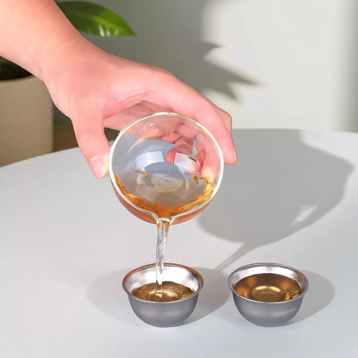 100ml Pure Titanium Gaiwan/Teacups Tea Set For Home use,Travel, Camping,Business Gifts,Lightweight,Small Capacity Tea Bowl Set - תמונה 3