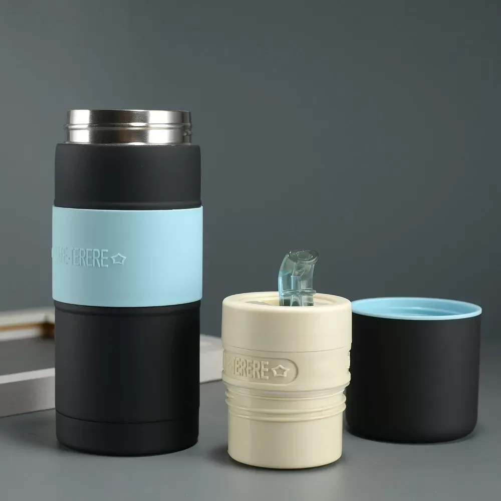 Stainless Steel Yerba Mate Tea Cup 700/500ml with Filter Straw Insulated Bottle Leak-proof Dropr-proof Vacuum Flask Outdoor - תמונה 4