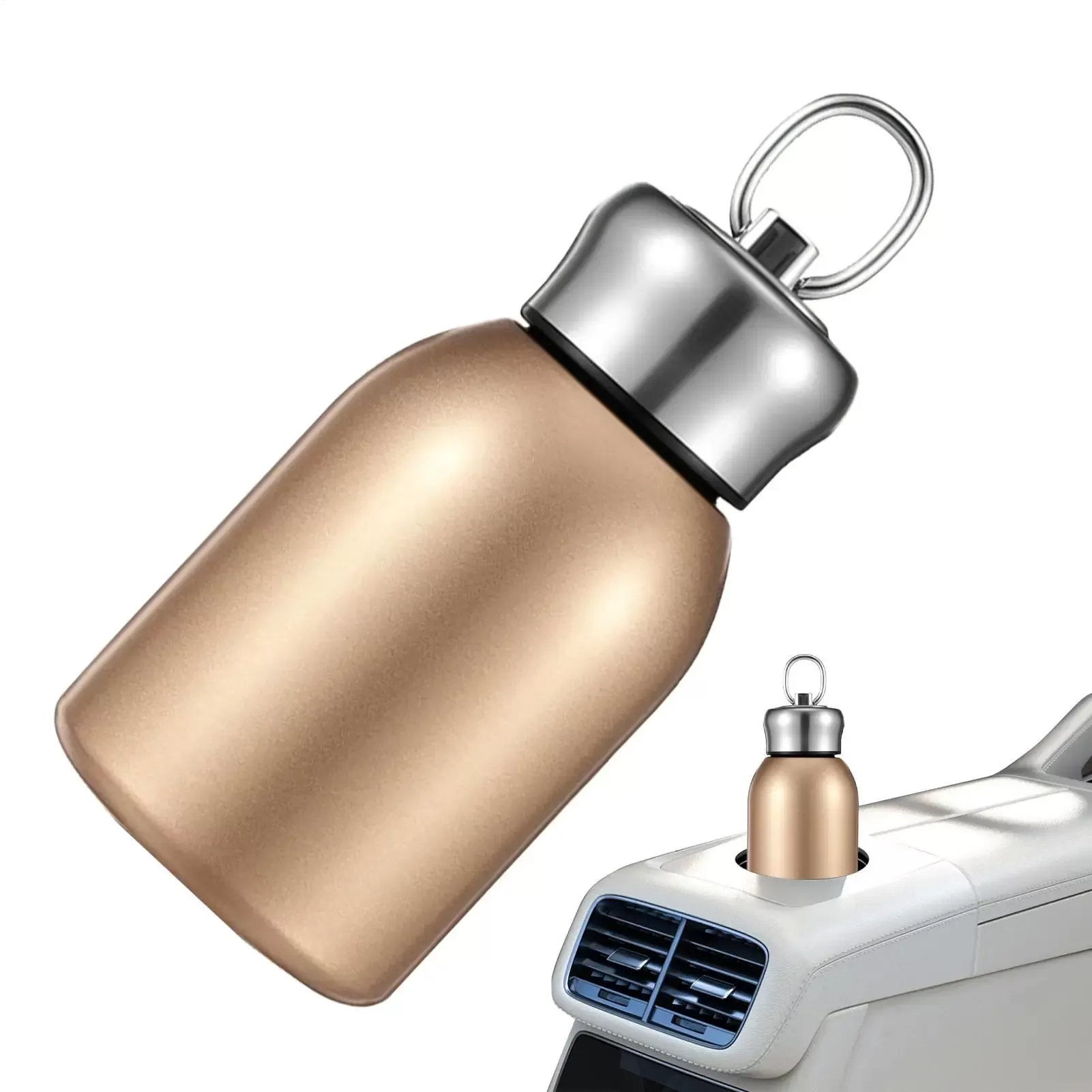 Mini Belly Cup Stainless Steel Thermos Cup Portable Carrying 300ml Vacuum Flask Insulated Hot Water Bottle for Travel Outdoor - תמונה 2