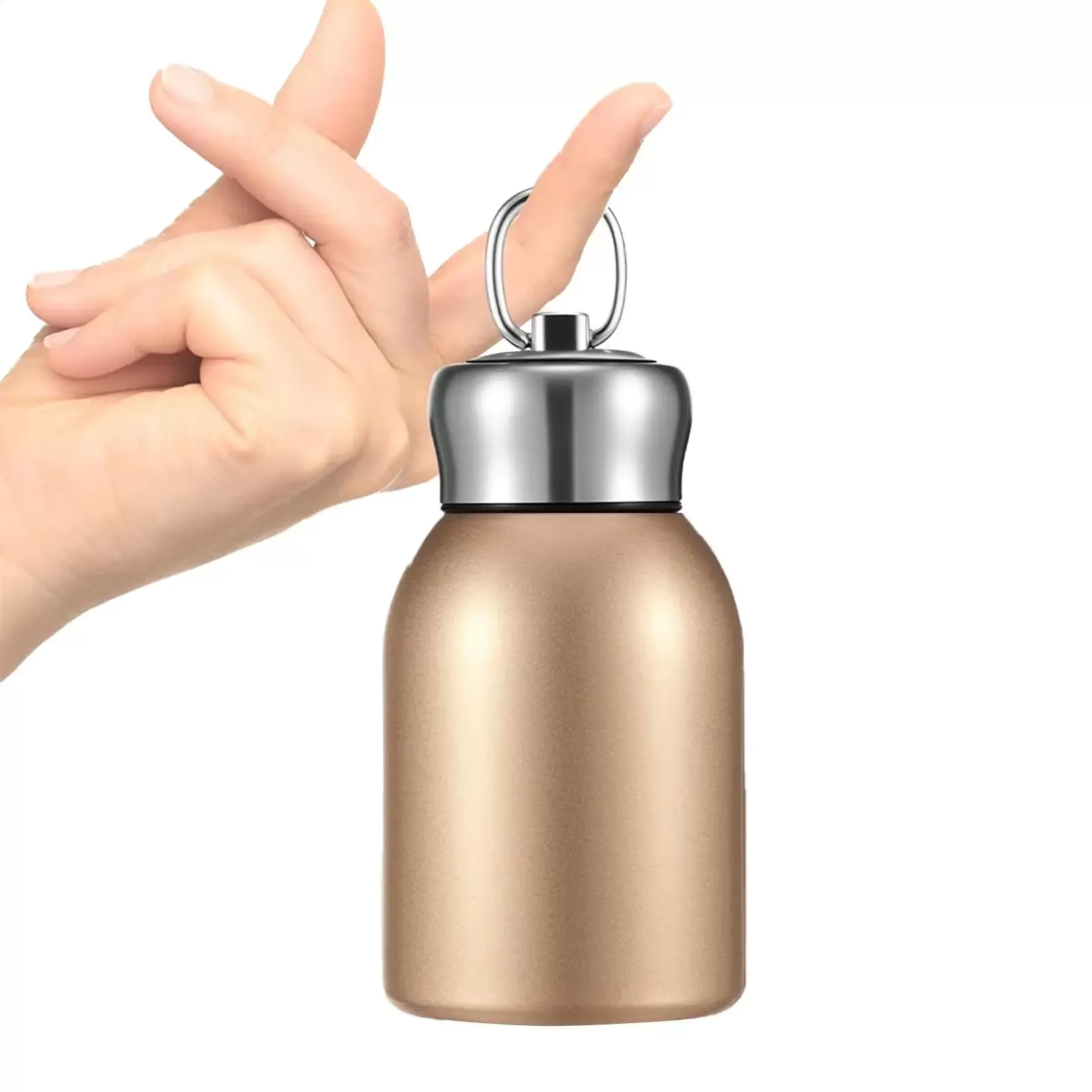 Mini Belly Cup Stainless Steel Thermos Cup Portable Carrying 300ml Vacuum Flask Insulated Hot Water Bottle for Travel Outdoor - תמונה 3