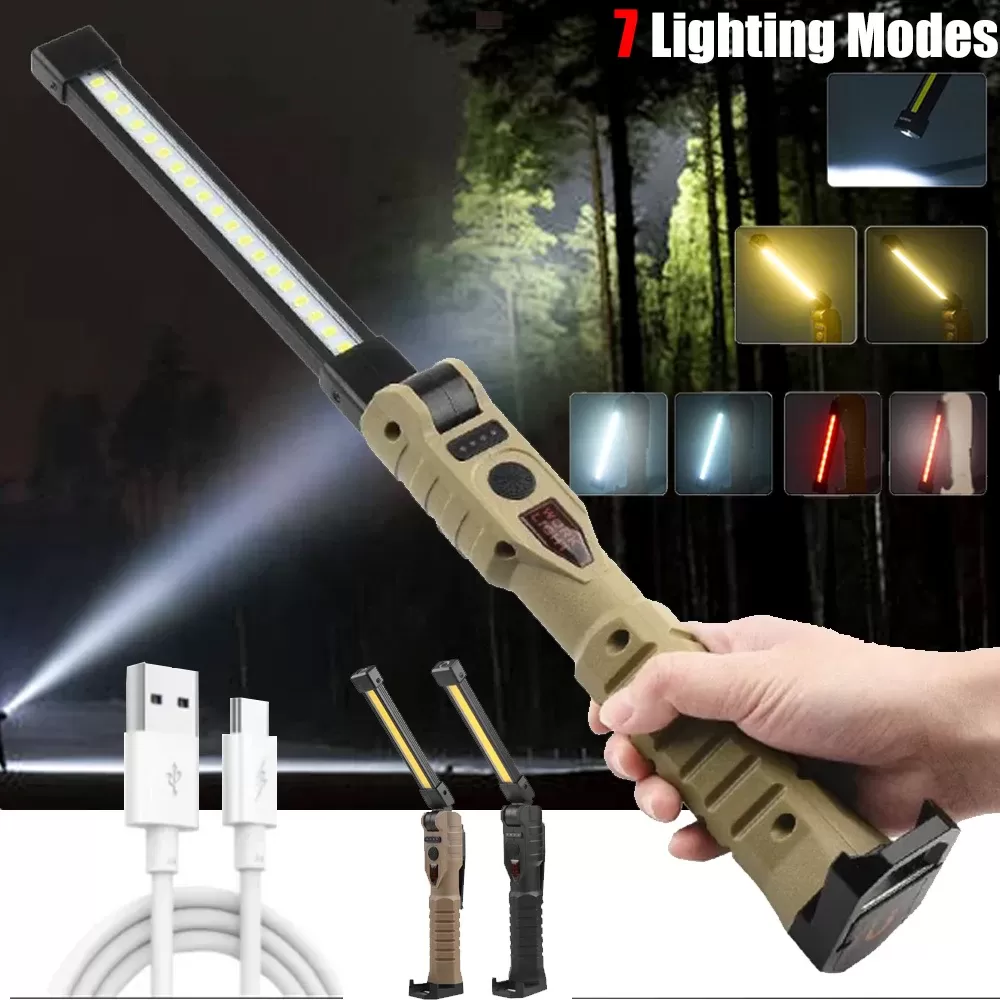 פנס עבודה קומפקטי LED מתקפל עם סוללה