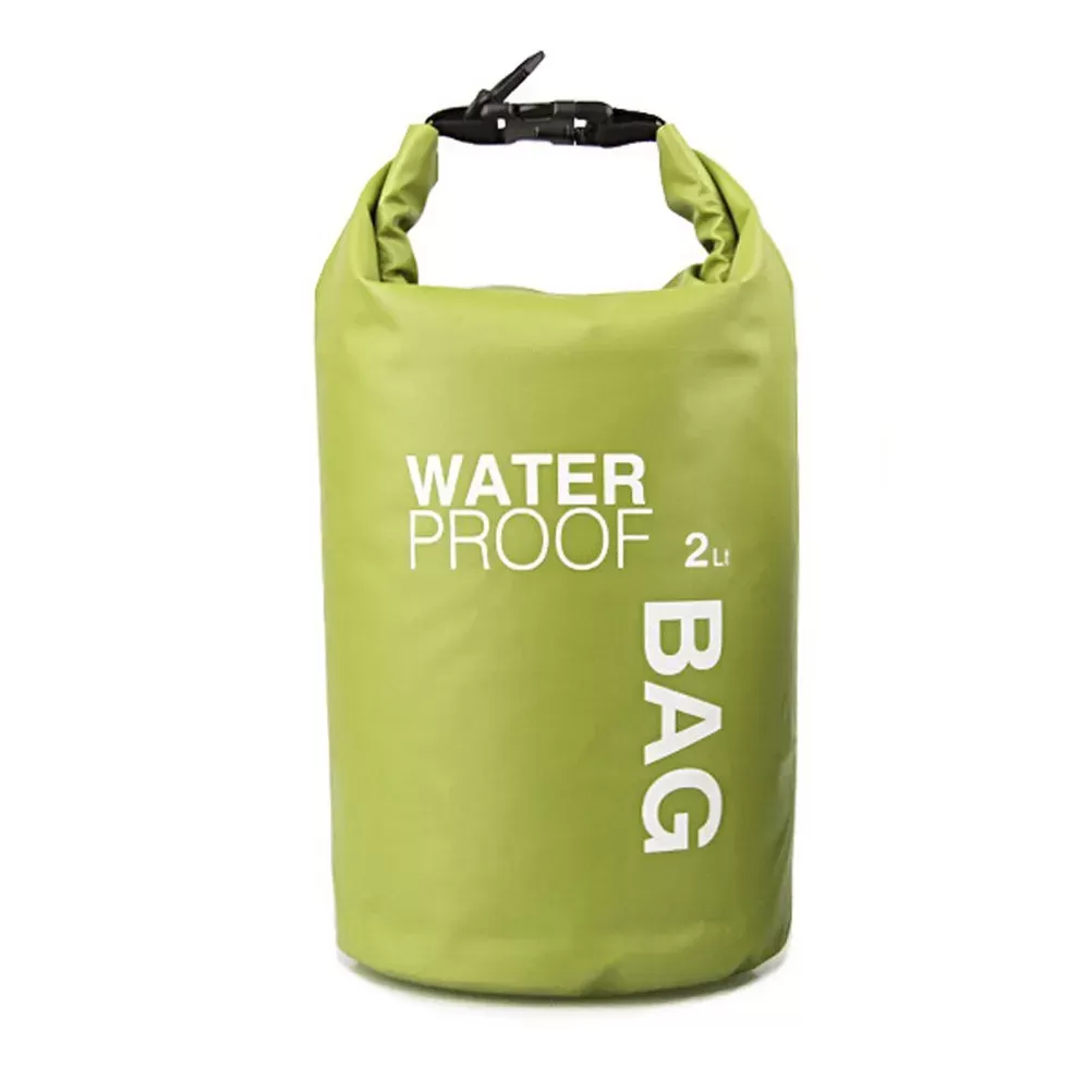 2L Waterproof Dry Bag Green 285*180Mm Foldable Pvc Mesh For Outdoor Camping Hiking Kayaking Fishing Rafting Boat Accessory - תמונה 2