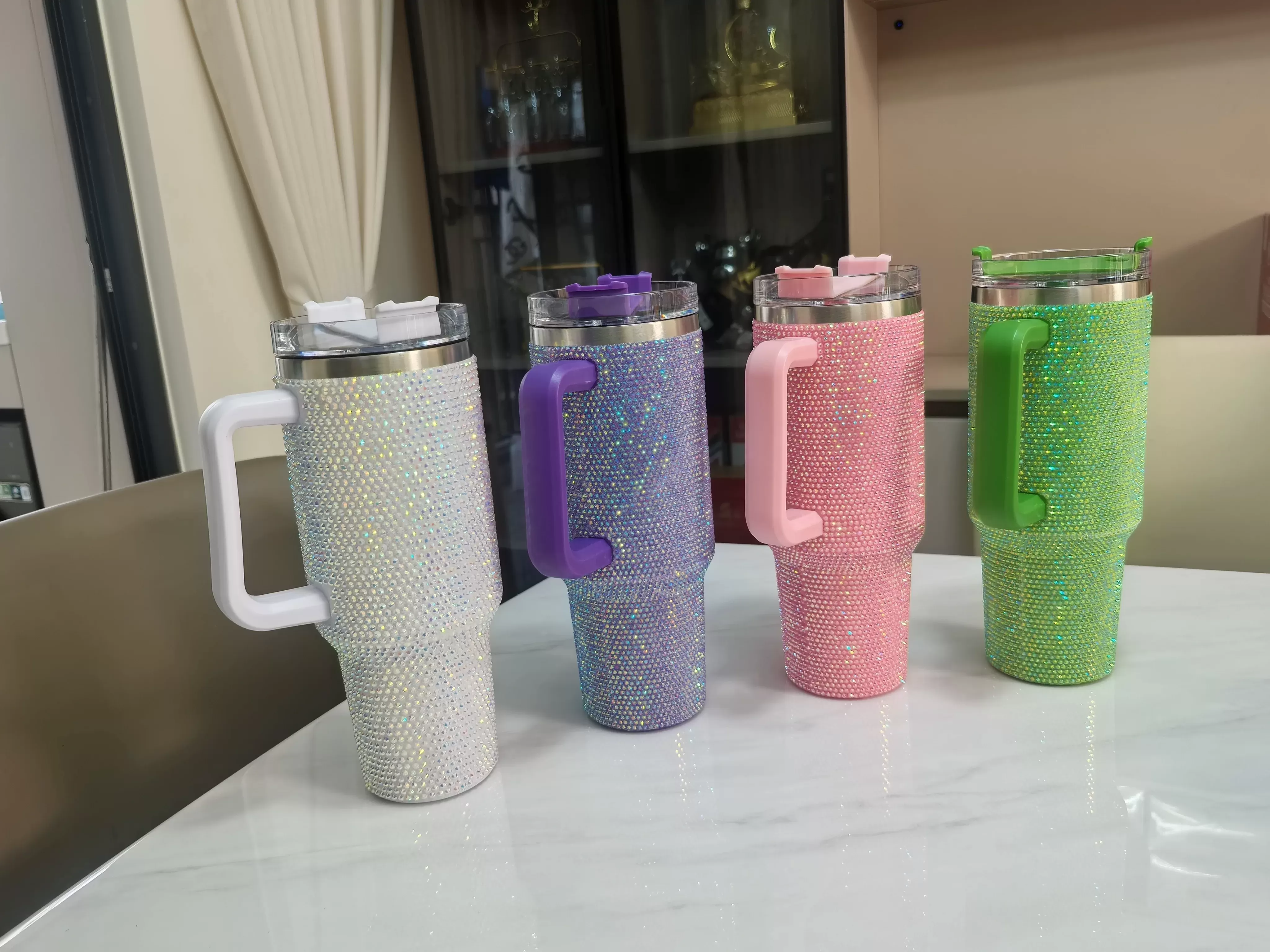 כוס מבודדת עם ידית ופיית קש 40oz - תמונה 2