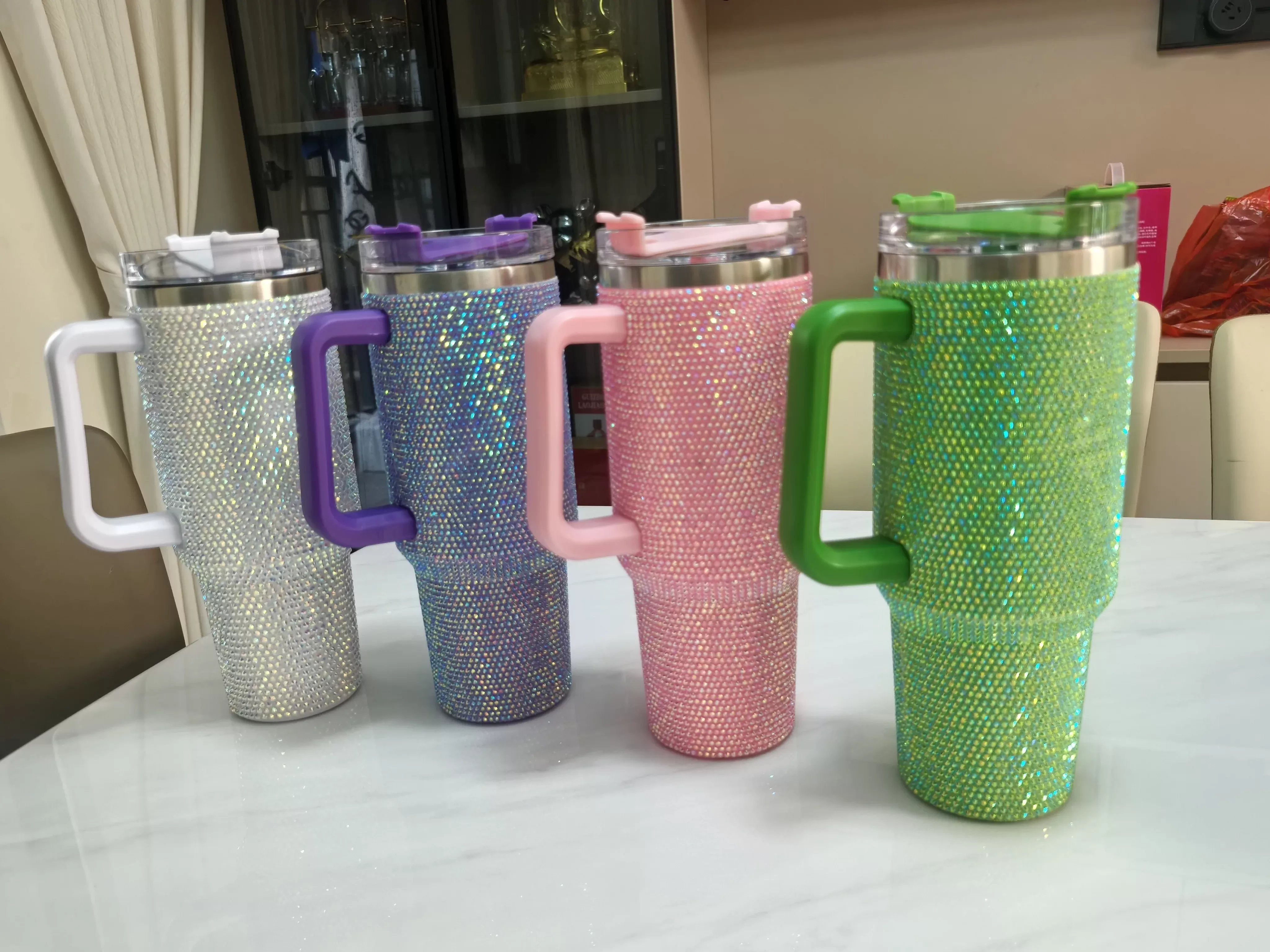 כוס מבודדת עם ידית ופיית קש 40oz - תמונה 4