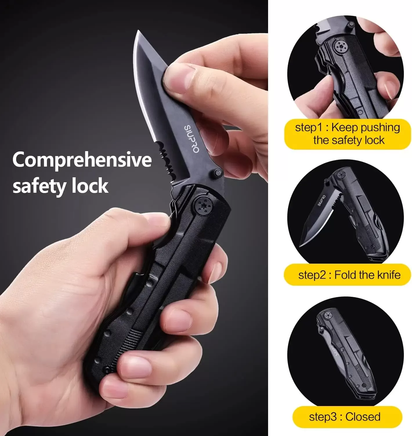 Men's Tactical Multitool Pocket Knife with Plier Set for Camping Survival Hiking Gear Screwdriver Kit Gift Idea - תמונה 3
