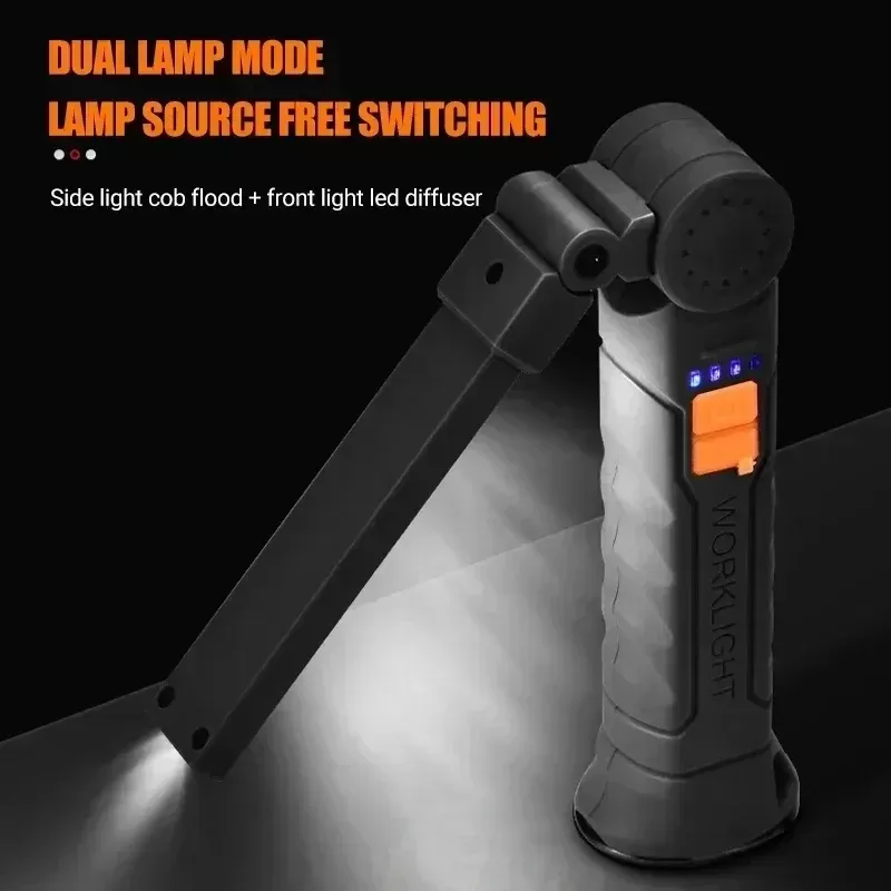 פנס COB LED נייד עם טעינה USB - תמונה 2