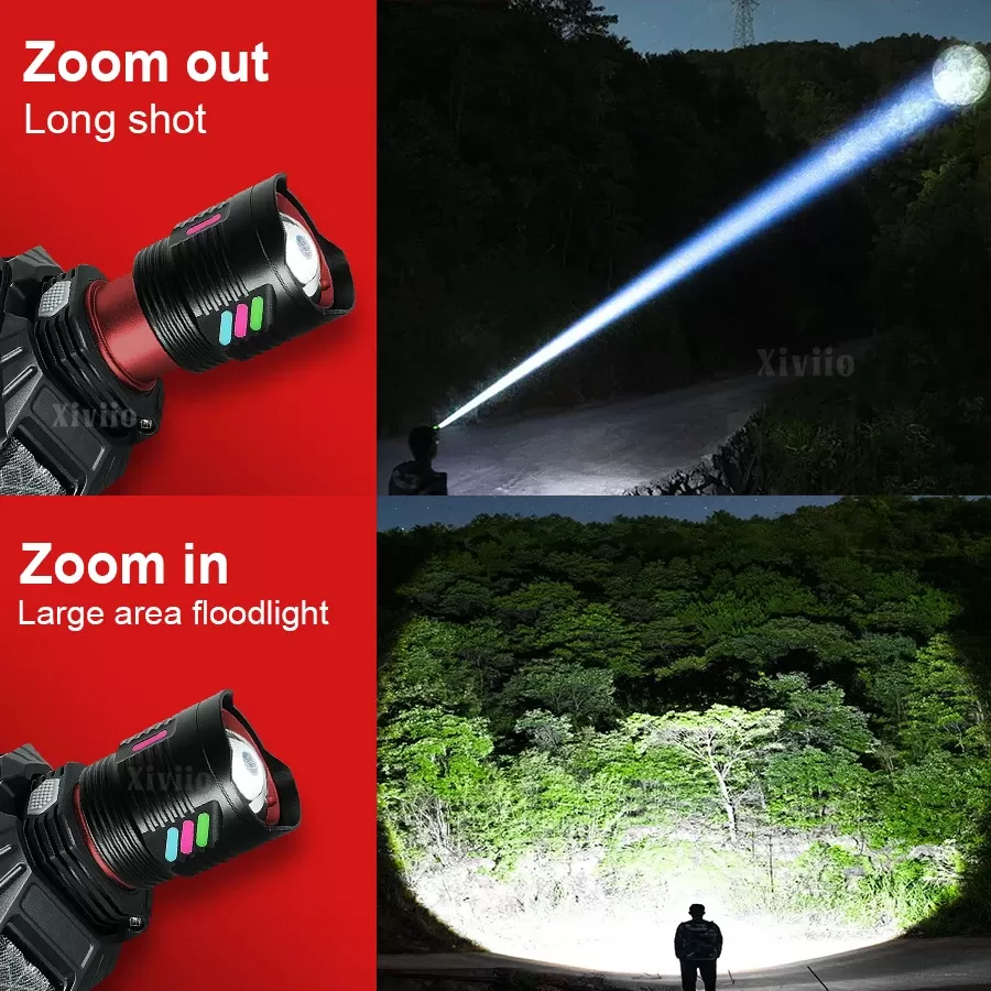 פנס ראש LED עוצמתי 960000000LM - תמונה 2